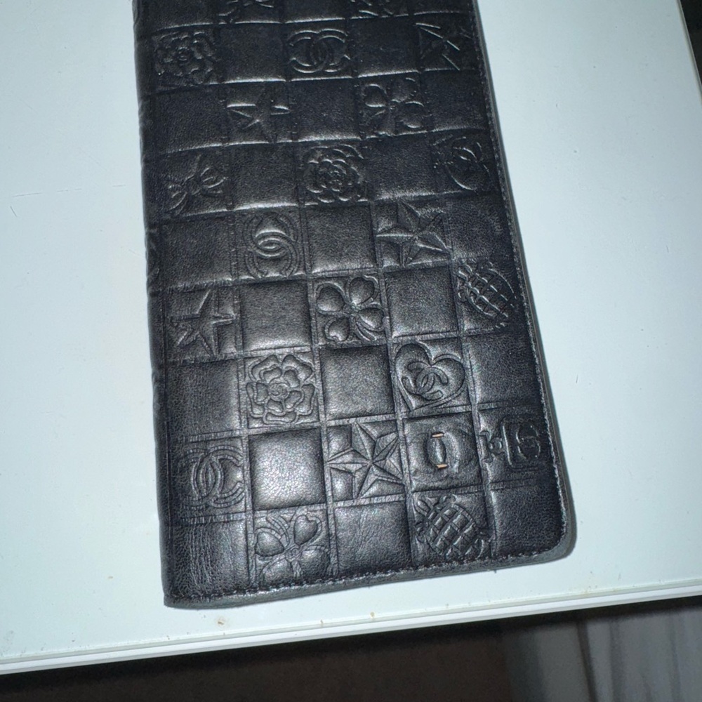 CHANEL Black Embossed Wallet